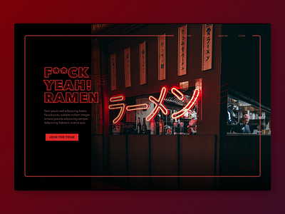 Daily UI #003 F**CK Yeah! Ramen Landing Page