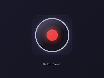 Daily UI #005 Hal 9000 Smart Remote App Icon 2001 9000 app icon daily 100 challenge design figma hal hello dave illustration iot logo neumorphism odessy product remote remote control smart home smarthome space ui