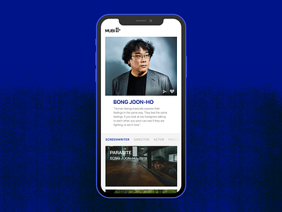 Daily UI #006 Mubi Director User Profile