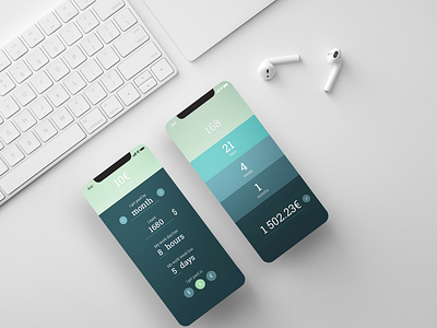 T$ME app android app branding calculator design fintech fintech app flat gradient hackathon ios minimal mobile money salary sketch themes time ui ux