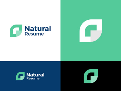 Natural Resume logo branding corporate branding creative design minimalist logo modern logo natural resume