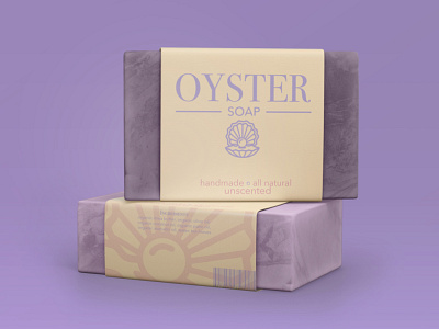 Oyster Soap Package Design branding design illustration logo minimal package design