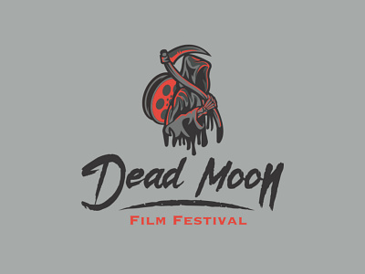 Dead Moon Film Festival Logo branding design film grimreaper horror illustration logo