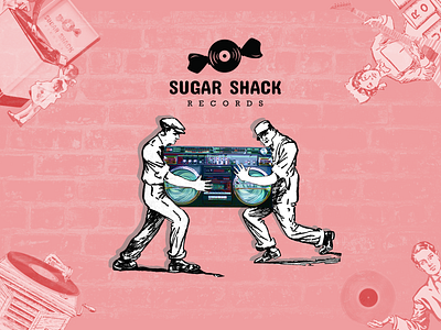 Sugar Shack Records - Logo and Branding Project branding design digitalart logo