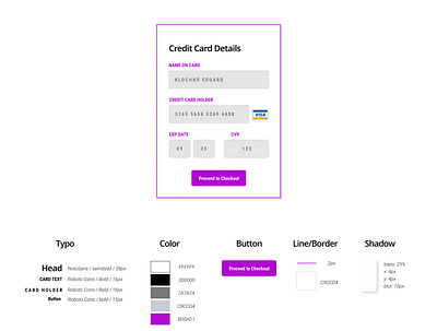 Daily Ui - 002 Credit Card Details design flat minimal ui ux web