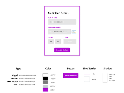 Daily Ui - 002 Credit Card Details