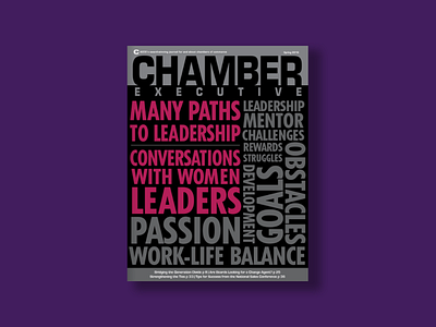 Chamber Executive Magazine: Spring Issue design magazine typography