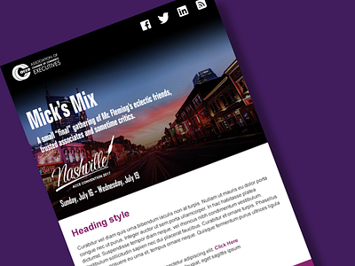 Convention HTML E-mail Template design email