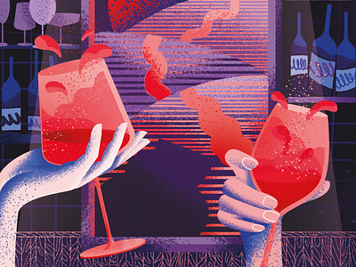 wine tasting editorial art editorial illustration illustration