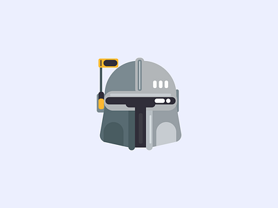 Mandalorian design flat icon illustration web