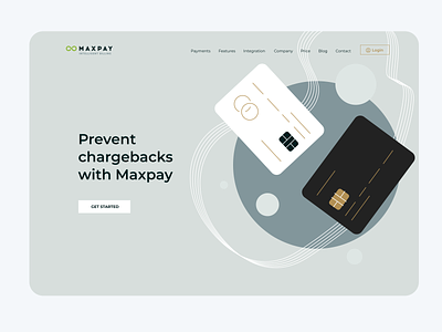 Chargebacks preventing page header branding design illustration ui ux vector web website