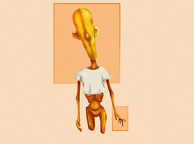 The Painted Man Walks book illustration character design character illustration creature design illustration krita