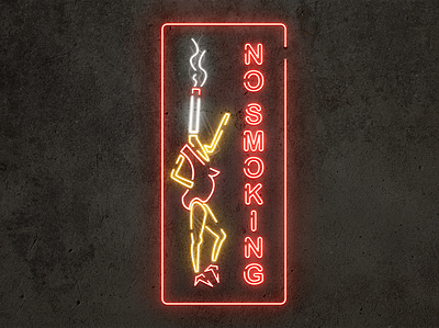 No Smoking graphicdesign illustration neon neon lights sign design street urban urbandesign