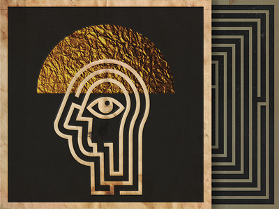 Man, The Maze album cover art book cover book design esoteric designs goldenspiral illustrated manuscript spiritual design