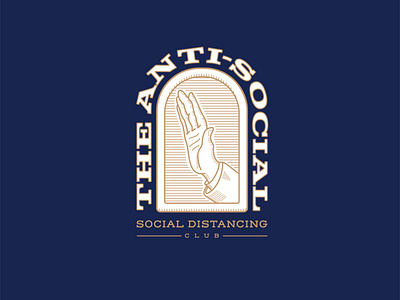 Anti-Social badge design logo vector vintage