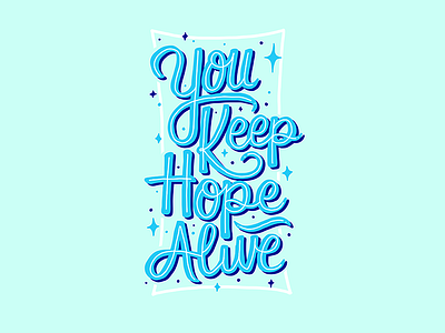HopeAlive adobe fresco design flat logo illustration lettering typography