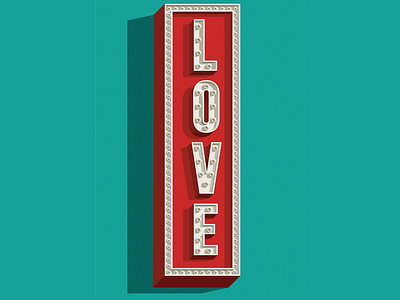 Love Sign 3d design 3d lettering design lettering typography vector