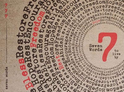 7 Words Series bible branding graphic design graphics text typography