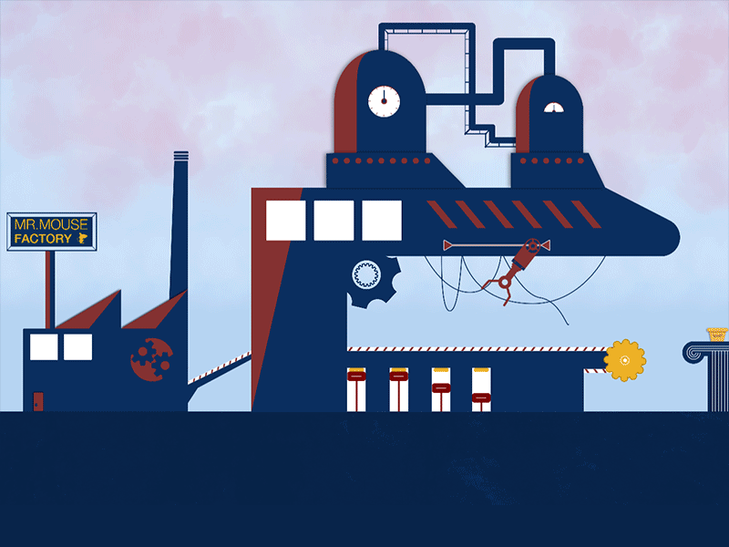 Mr. Mouse Factory animation factory gif illustration mouse