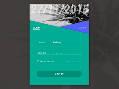 Daily UI #001#  Sign in Interface