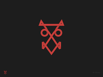 A Symbol goat logo origami symbol