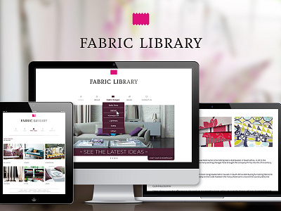 Fabric Library Website Design clean design flat design minimalistic store web website design