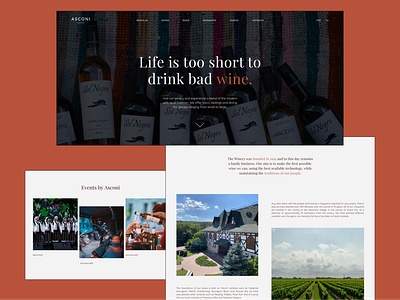 Website Concept for Asconi Winery