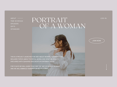 Online Course for Women design minimal typography ui ux web