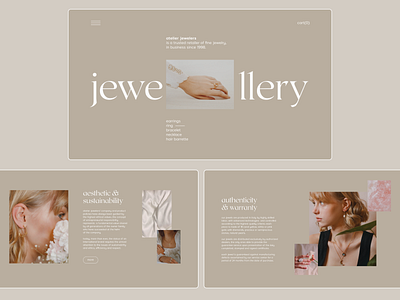 jewelry store website branding design minimal typography ui ux web