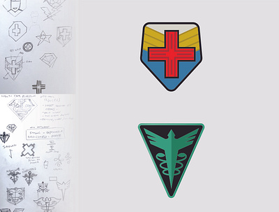 First Responders Superhero Logo design doctor freebie illustration logo nurse superhero vector