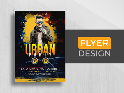 Party Flyer Or Poster Design branding business flyer corporate flyer design dj party flyer design illustration logo minimal music ux