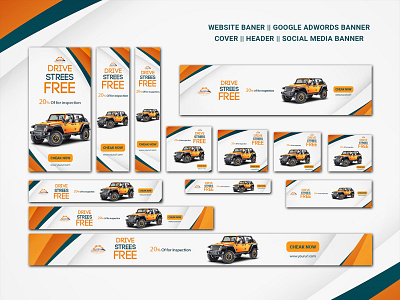 Car Web Banner Ads Design