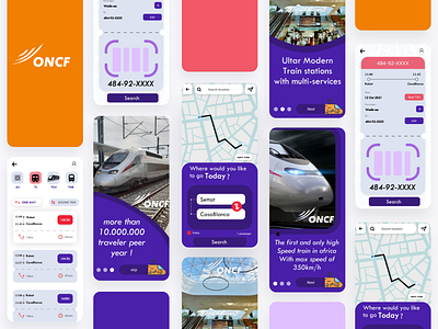 Train Transport app (ONCF) Redesign app design logo minimal mobile profile sign in sign up ui ux