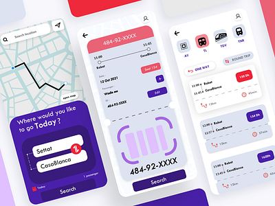 Train Transport app (ONCF) Redesign app design mobile profile sign in sign up traffic train transport ui ux