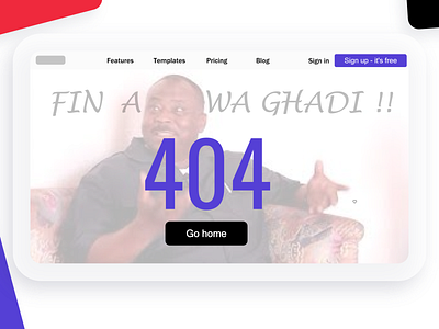 FIN GHADI - 404 Web page error