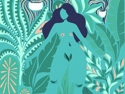 Garden Lady illustration illustration art