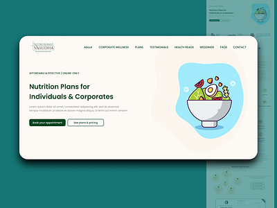 UX/UI design(Nutritionist Website)