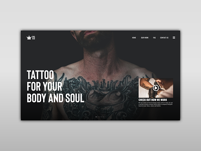 Tattoo Studio Website concept design icon tattoo tattoo website tattoos trend typogaphy ui uidesign uiux ux website website concept website design