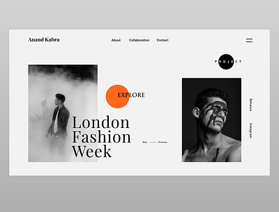 Fashion LookBook Landing Page 🖐️ adobexd clothes concept design fashion london ui uidesign uiux ux uxdesign webdesign website website design week