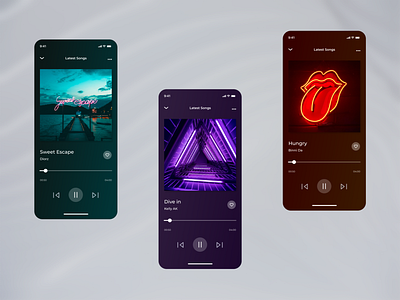 Dark Theme Music App app music music app music app ui music player ui uidesign uiux