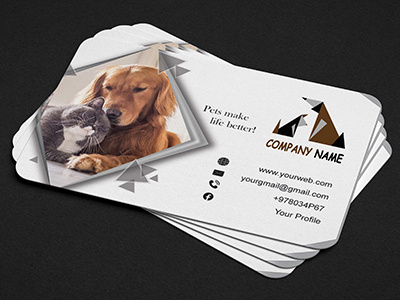 Business card for a pet shop brand design brand identity branding business card business card design card design illustration logo logo design pet care pets petshop poster