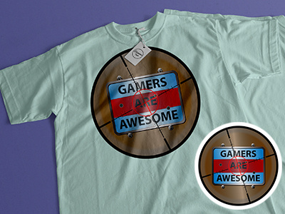 Gamers are awesome (sniper view)tee design