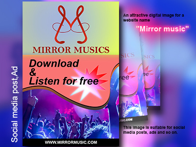 Mirror Music ad image ads facebook ad facebook post graphic design instagram post post design social media post web banner ad