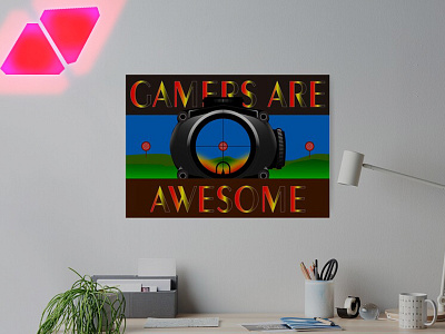 Gaming poster design. are awesome decoration design game game lovers gamers gaming gaming room graphic design illustration poster product product design redbubble streaming vector video game