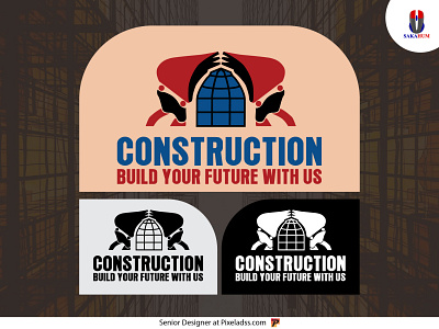 Construction Logo brand design brand identity branding construction construction logo graphic design illustration logo logo design mockup vector visual identity