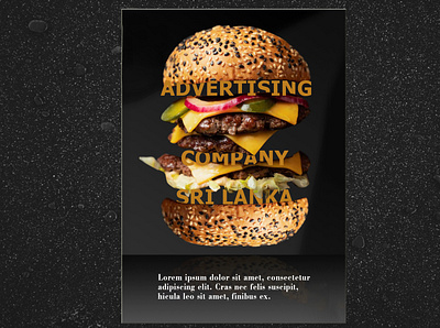 Ad poster advertisment design burger burger ad creative design graphic design poster poster design