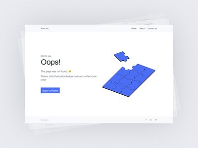 Daily UI Challenge 008 - 404 Page