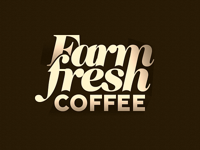 Farmfresh Coffee coffee typography vintage wordmark