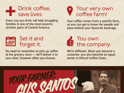 Ethical Coffee Chain - Back of the Bag coffee packaging paper