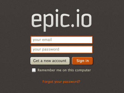 Epic.io Login login web app